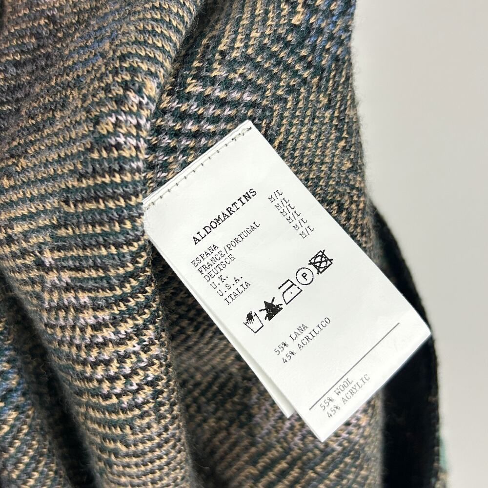Anthropologie Aldo Martins Multi Colored Knit Wool Poncho M/L - Picture 7 of 8